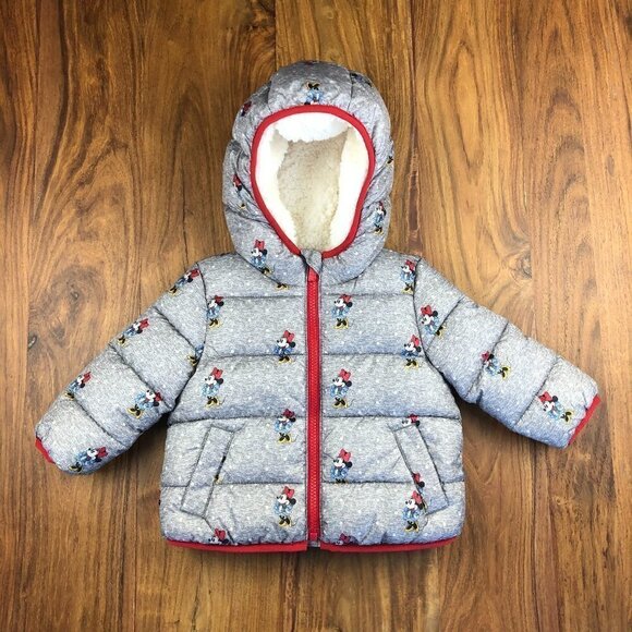 Baby Gap x Disney Minnie Mouse Puffer Jacket 🐭 ❤️ - Picture 1 of 6